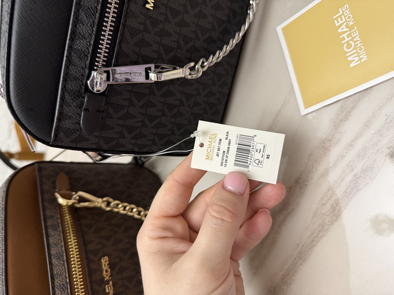 Женская большая сумка через плечо с логотипом Jet Set Michael Kors